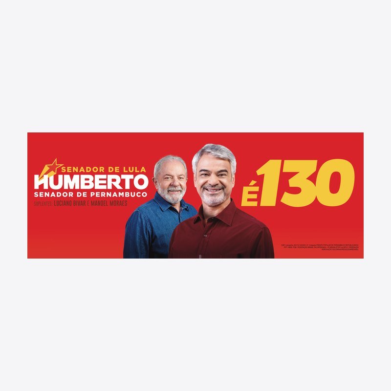 Adesivo retangular da campanha Humberto 130